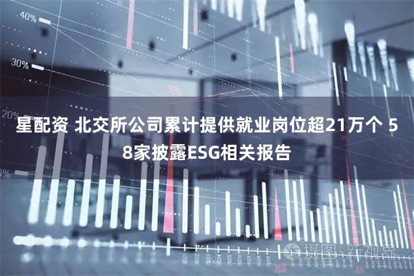 星配资 北交所公司累计提供就业岗位超21万个 58家披露ESG相关报告